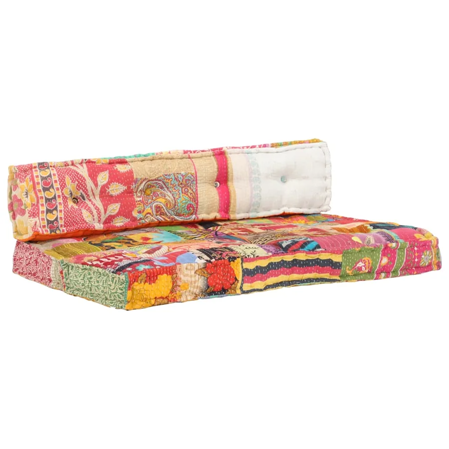 Coussin de canapé palette Multicolore Tissu Patchwork - 2