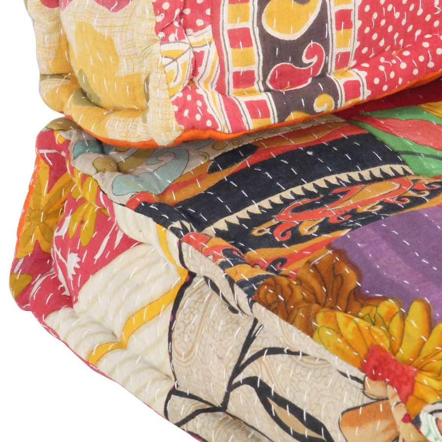 Coussin de canapé palette Multicolore Tissu Patchwork - 8