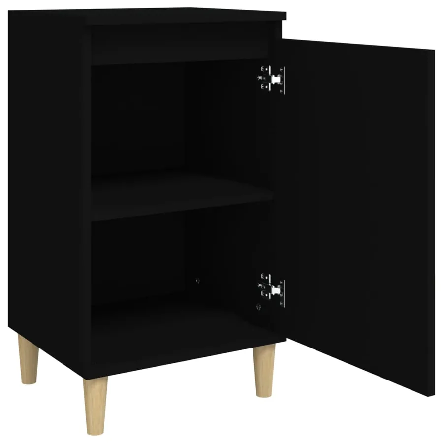 Tables de chevet 2 pcs noir 40x35x70 cm bois d'ingénierie - 6