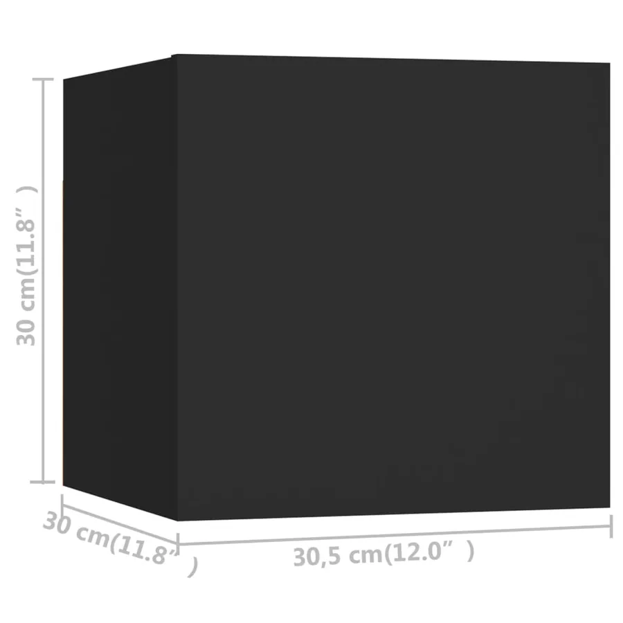 Ensemble de meubles TV 6 pcs Noir Bois d'ingénierie - 7