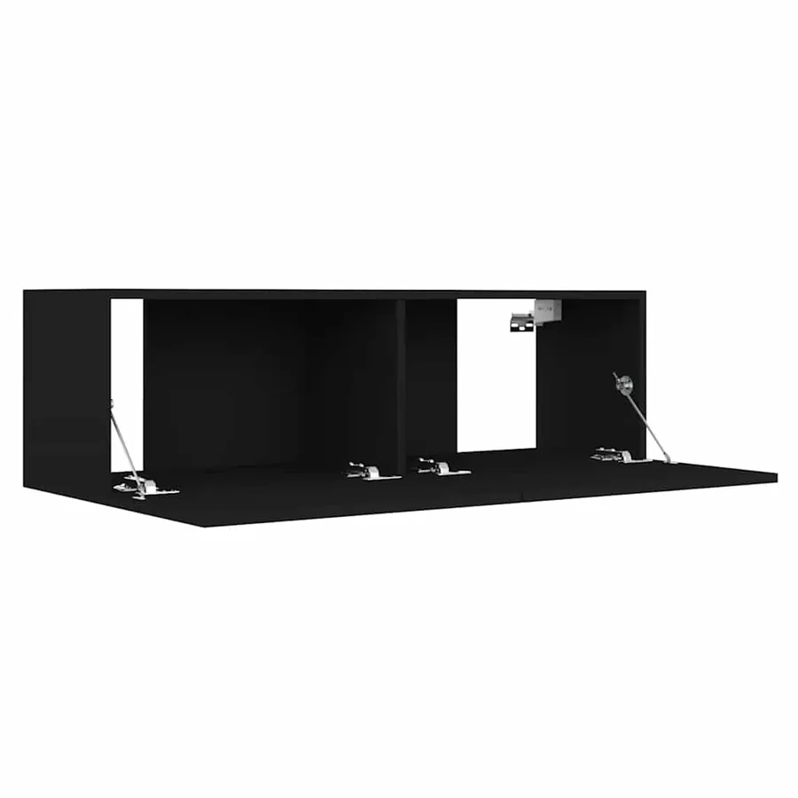 Meuble TV Noir 100x30x30 cm Bois d’ingénierie - 5