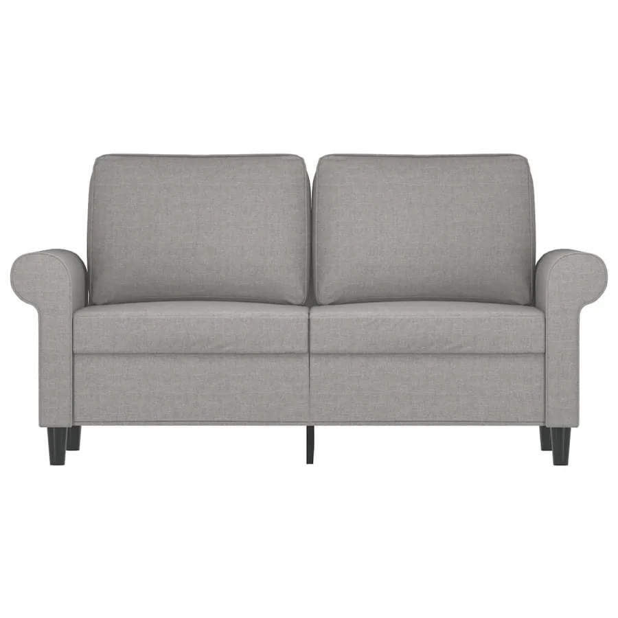 Canapé à 2 places Gris clair 120 cm Tissu - 3
