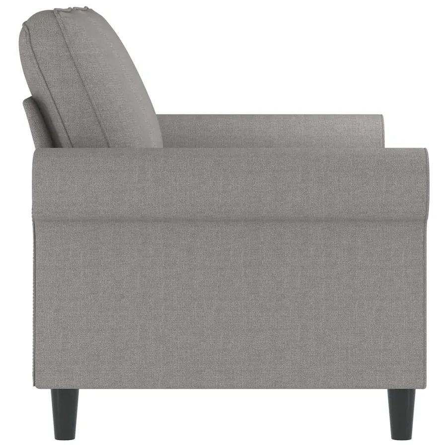 Canapé à 2 places Gris clair 120 cm Tissu - 4