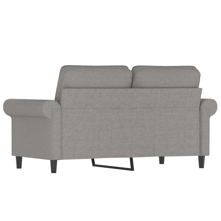 Canapé à 2 places Gris clair 120 cm Tissu - 5
