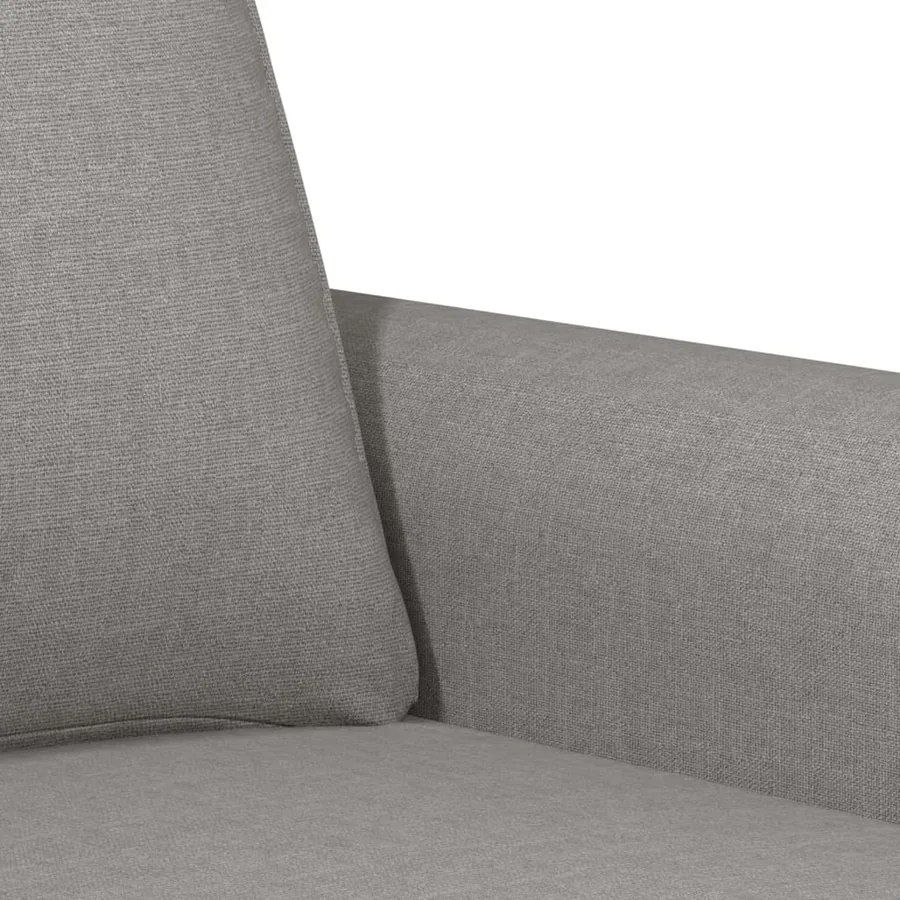 Canapé à 2 places Gris clair 120 cm Tissu - 6