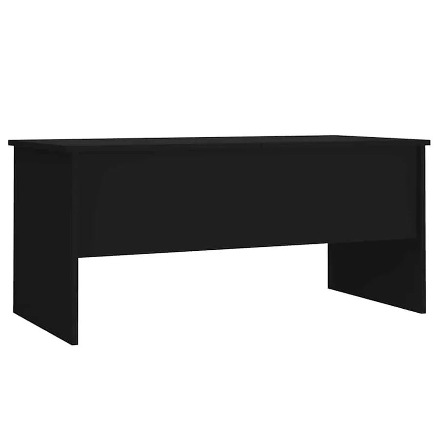 Table basse noir 102x50,5x46,5 cm bois d'ingénierie - 5