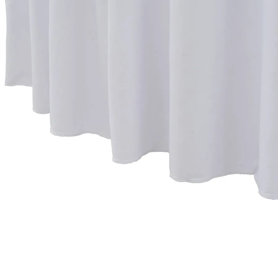 Nappes élastiques de table avec jupon 2 pcs 150x74 cm Blanc - 3