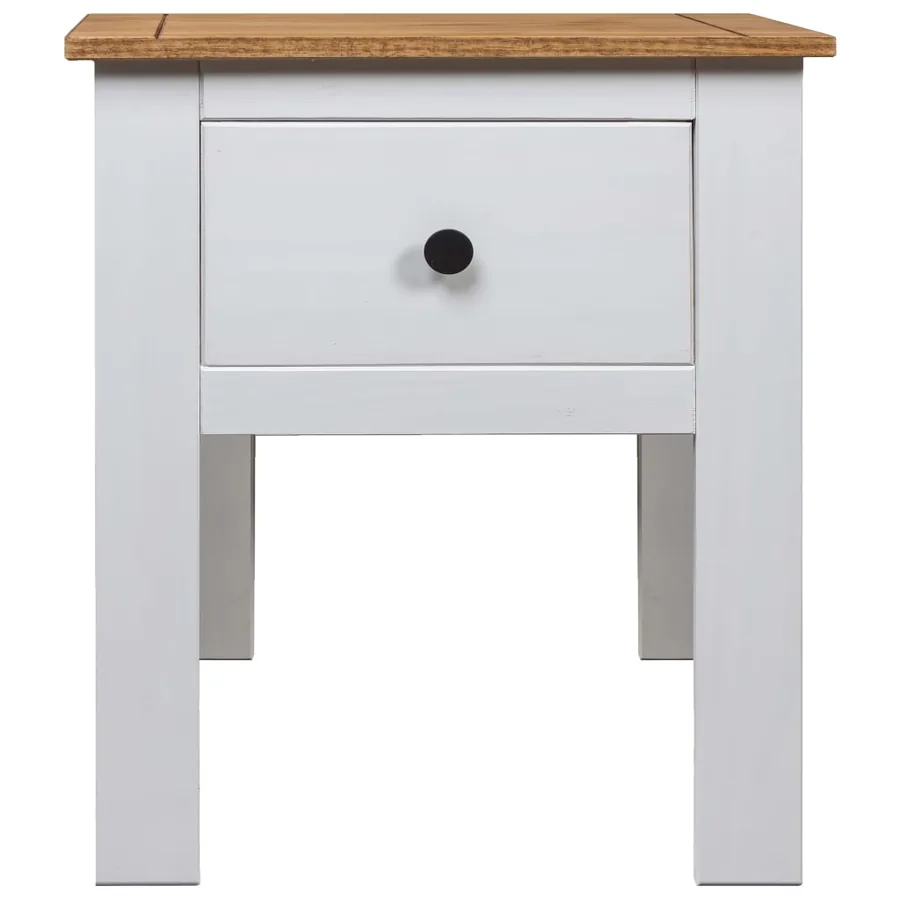 Table de chevet Blanc 46x40x57 cm Pin Gamme Panama - 3