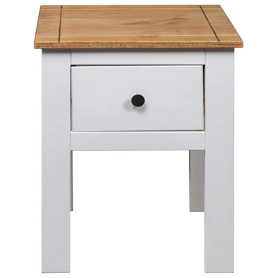 Table de chevet Blanc 46x40x57 cm Pin Gamme Panama - 6