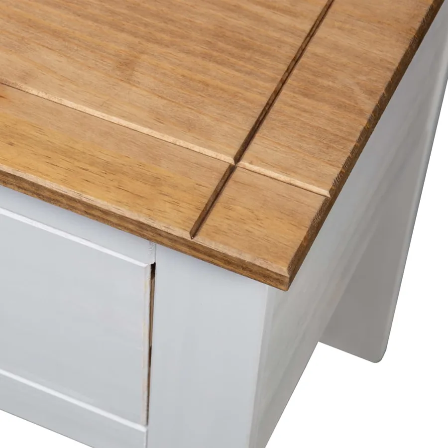 Table de chevet Blanc 46x40x57 cm Pin Gamme Panama - 8