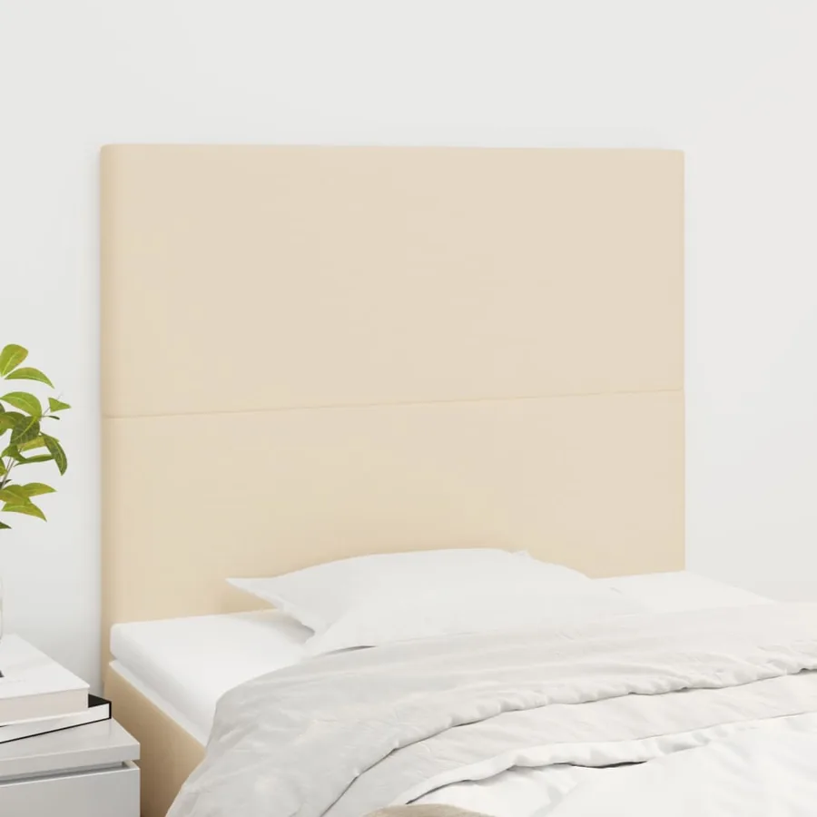 Tête de lit Crème 100x5x118/128 cm Tissu