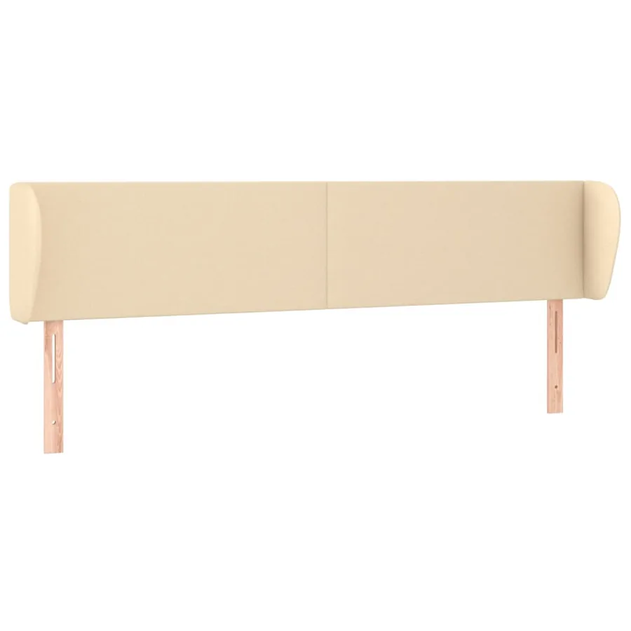 Tête de lit avec oreilles Crème 203x23x78/88 cm Tissu - 2