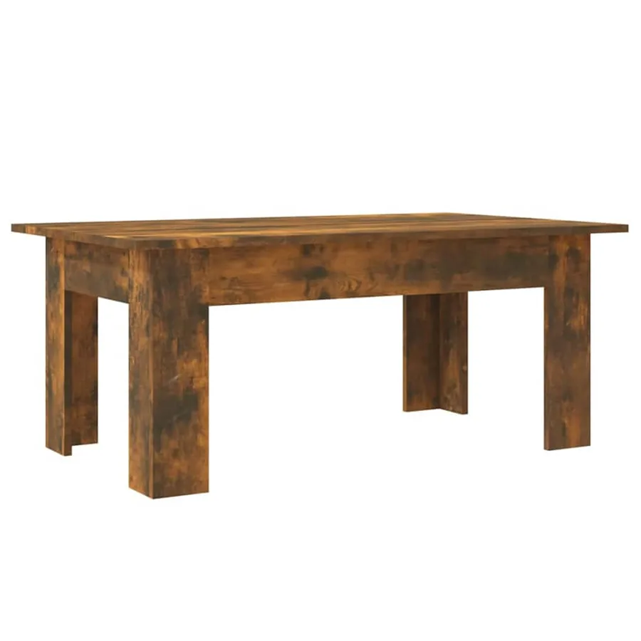 Table basse Chêne fumé 100x60x42 cm Bois d'ingénierie - 2