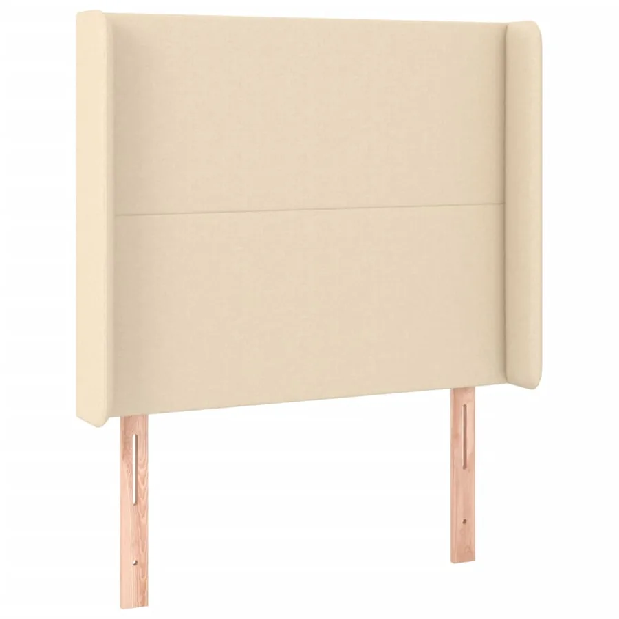 Tête de lit à LED Crème 103x16x118/128 cm Tissu - 4
