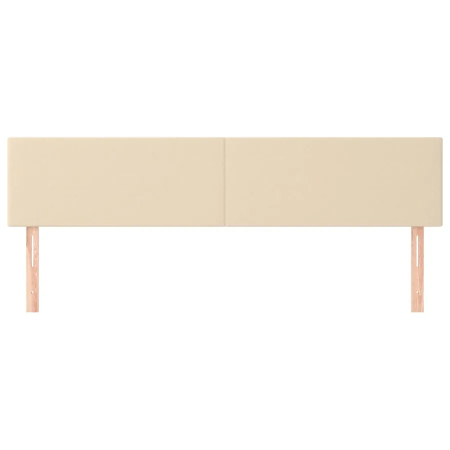 Têtes de lit Crème 200x5x78/88 cm Tissu - 3