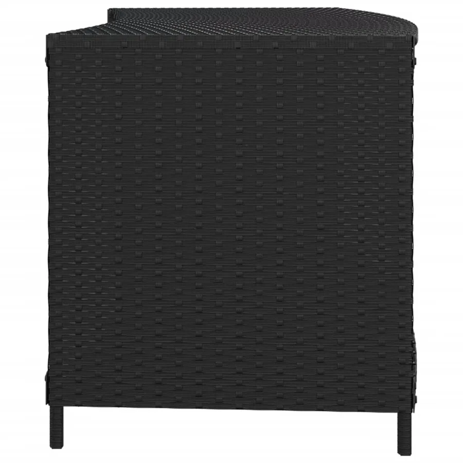 Étagères de rangement 2 pcs noir résine tressée - 6