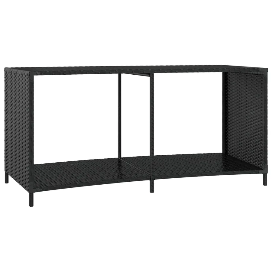 Étagères de rangement 2 pcs noir résine tressée - 7