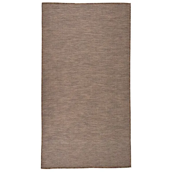 Tapis à tissage plat d'extérieur 80x150 cm Marron