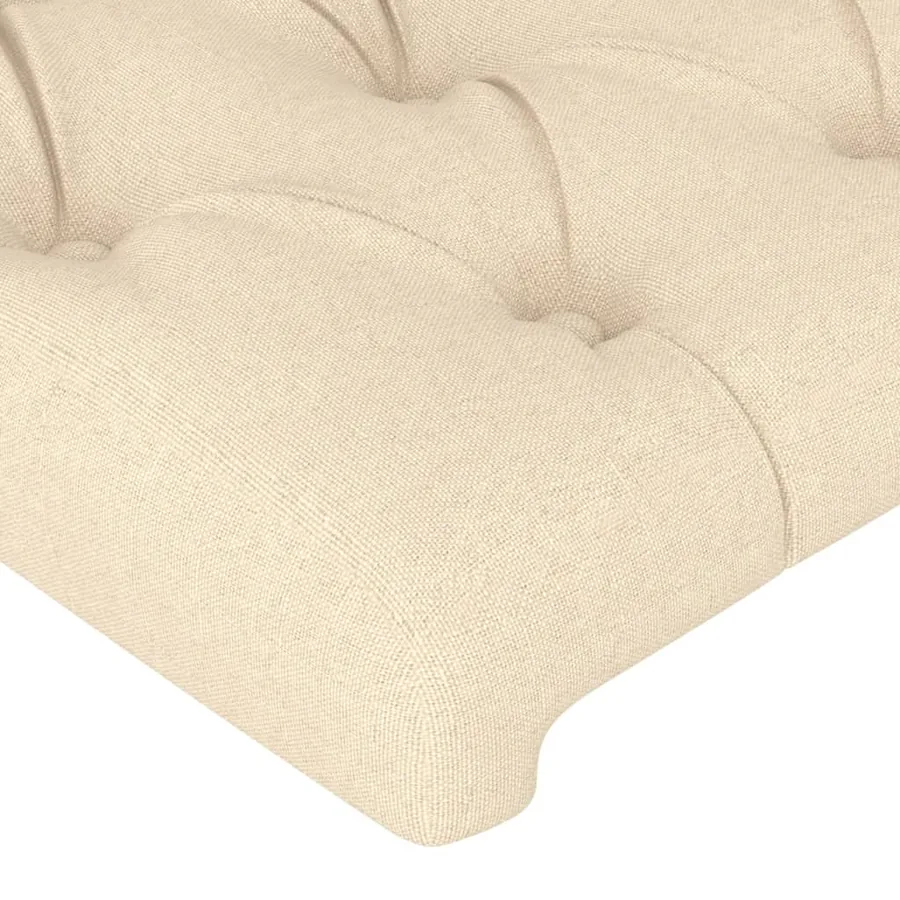 Têtes de lit Crème 200x7x78/88 cm Tissu - 4