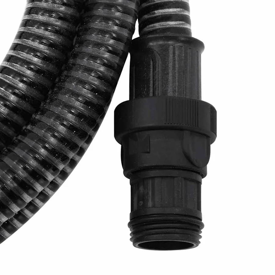 Tuyau d'aspiration avec raccords en PVC noir 1" 7 m PVC - 4