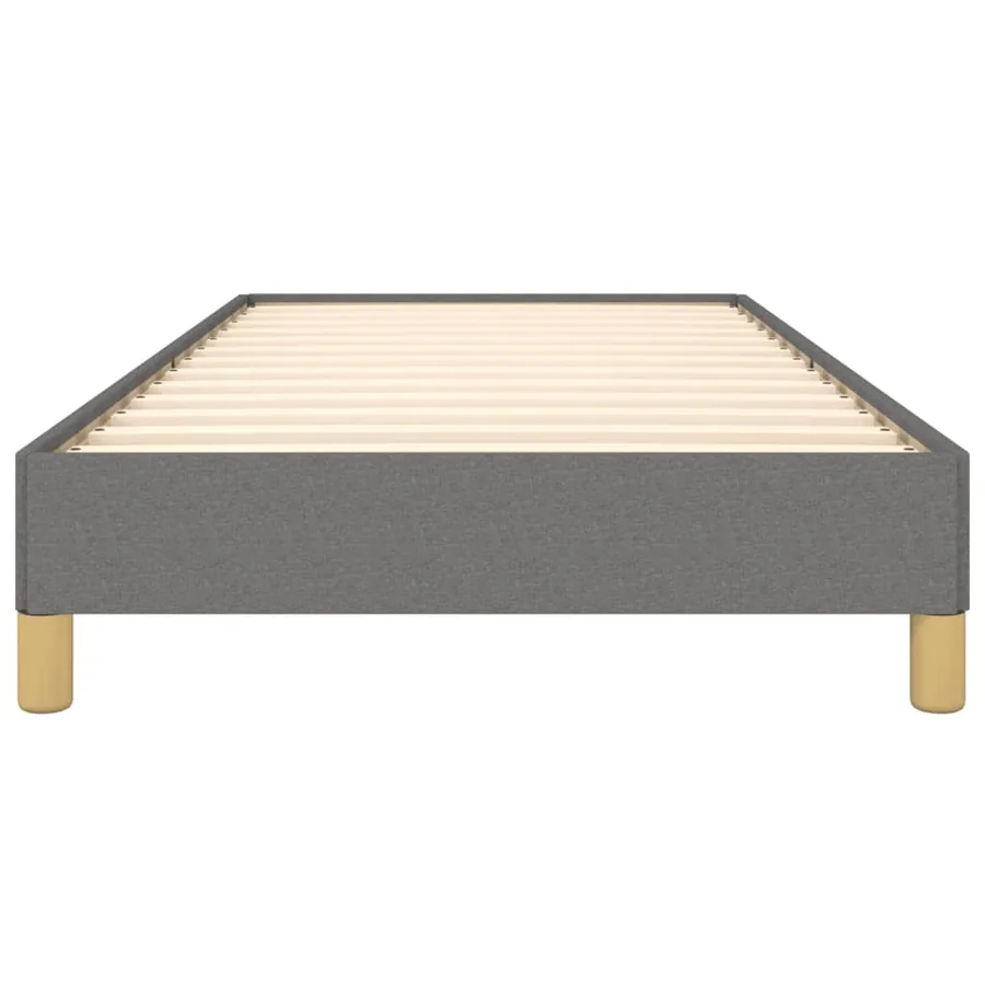 Cadre de lit sans matelas gris foncé 90x200 cm tissu - 5