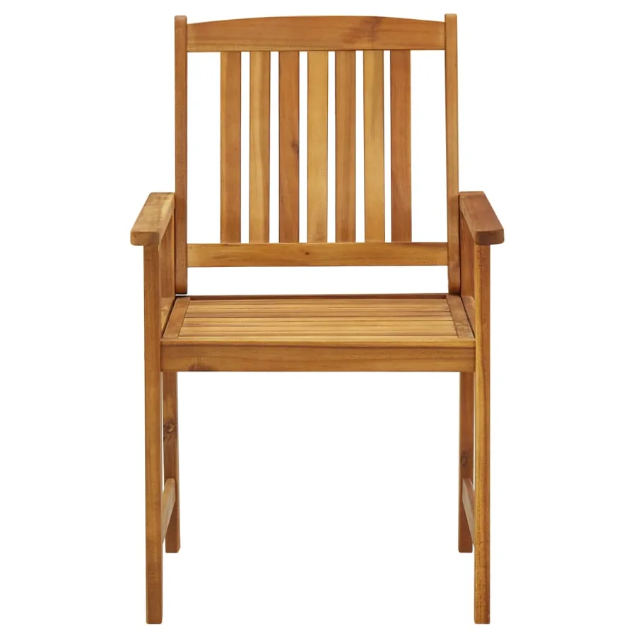 Chaises de jardin avec coussins lot de 4 Bois d'acacia massif - 5