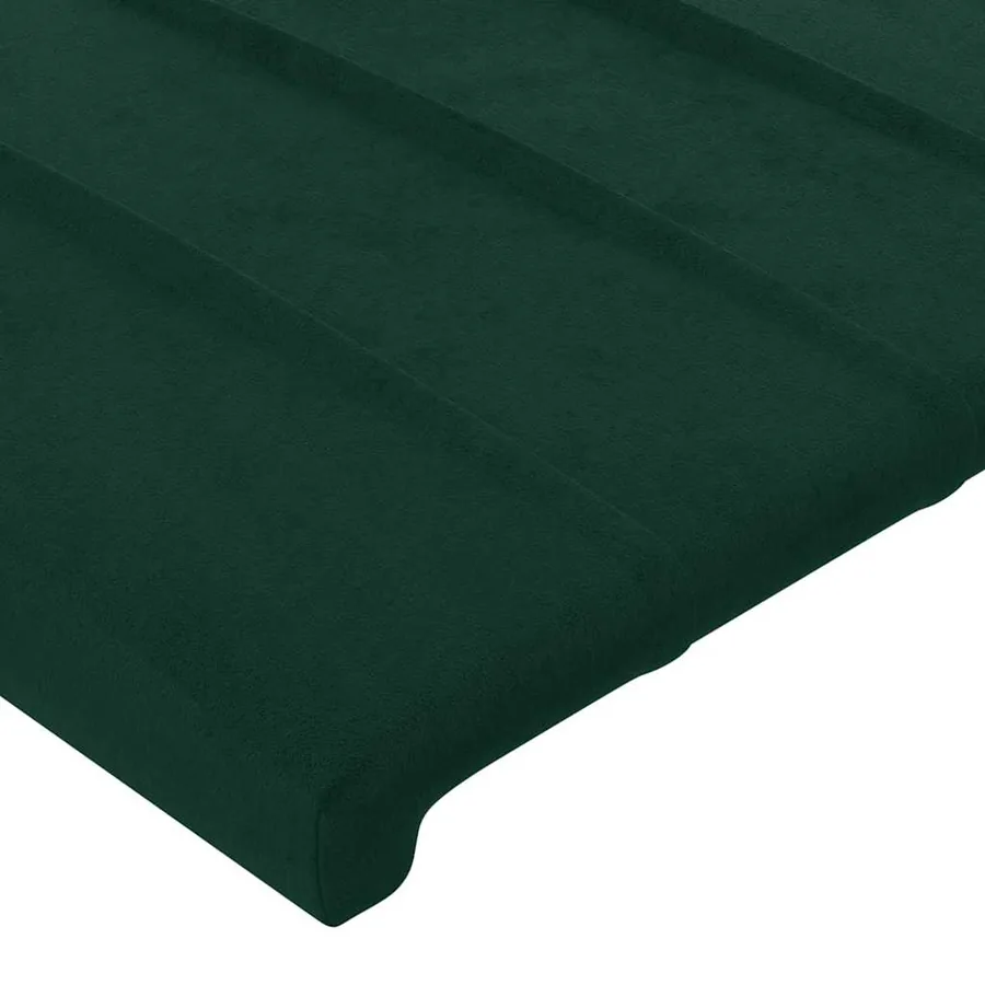 Tête de lit à LED Vert foncé 100x5x78/88 cm Velours - 5