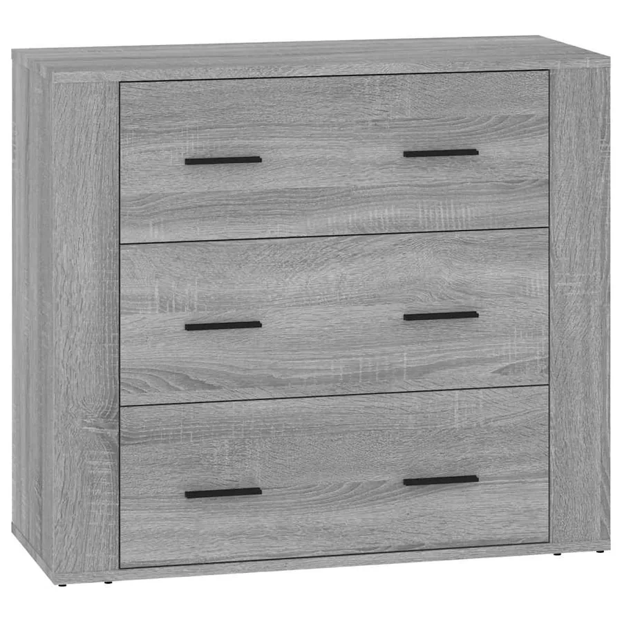Buffets 3 pcs Sonoma gris Bois d'ingénierie - 7