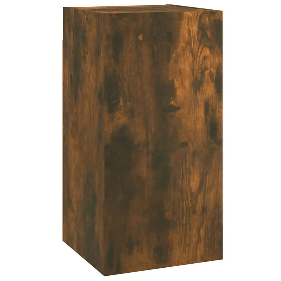 Meuble TV Chêne fumé 30,5x30x60 cm Bois d'ingénierie - 2