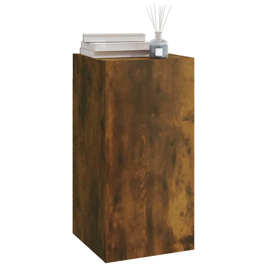 Meuble TV Chêne fumé 30,5x30x60 cm Bois d'ingénierie - 4