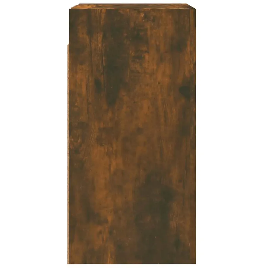 Meuble TV Chêne fumé 30,5x30x60 cm Bois d'ingénierie - 8