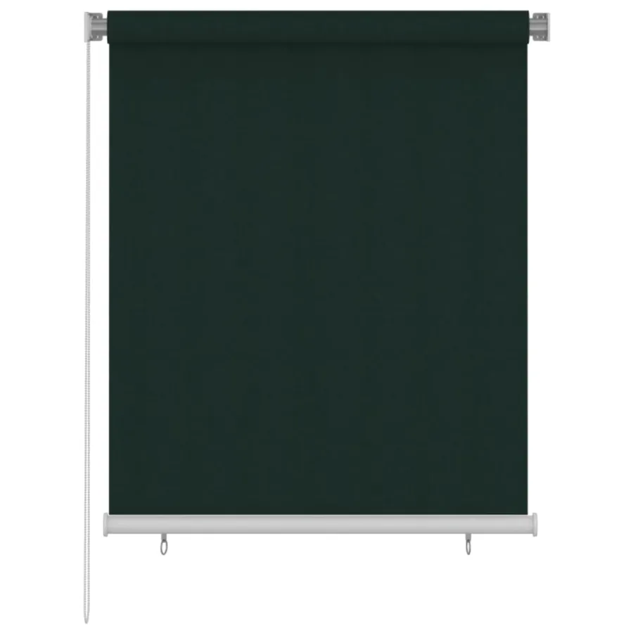 Store roulant d'extérieur 125 (l) x 140 (H) cm vert foncé HDPE