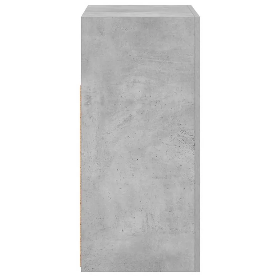 Buffet avec lumières LED gris béton 80x35x75 cm - 10