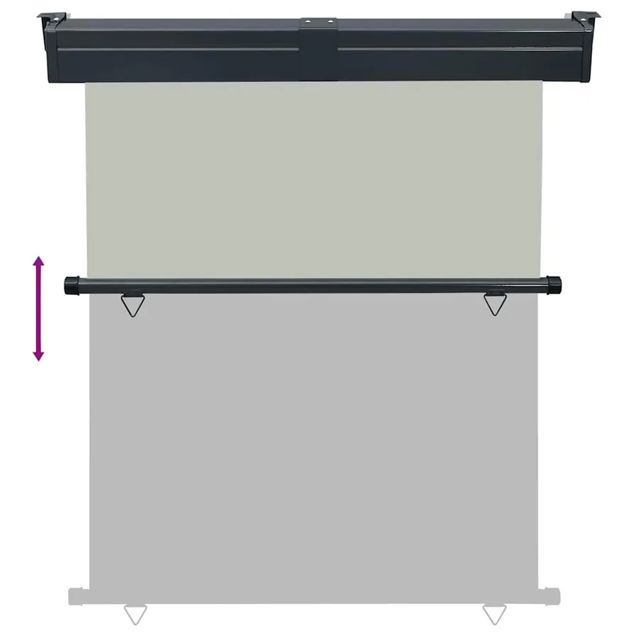 Auvent latéral de balcon 145x250 cm Gris - 5