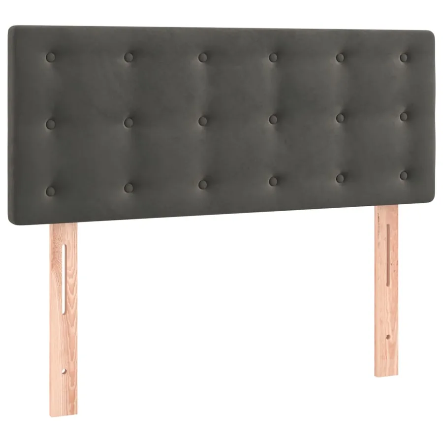Sommier à lattes de lit avec matelas Gris foncé 100x200 cm - 6