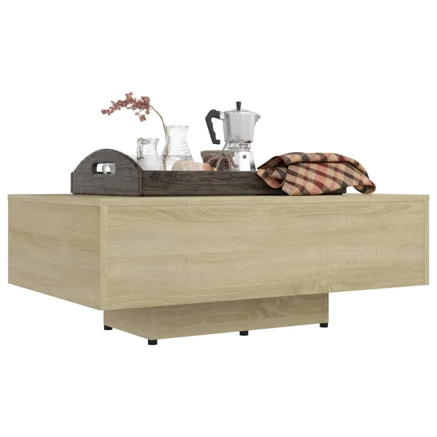 Table basse Chêne sonoma 85x55x31 cm Bois d'ingénierie - 5