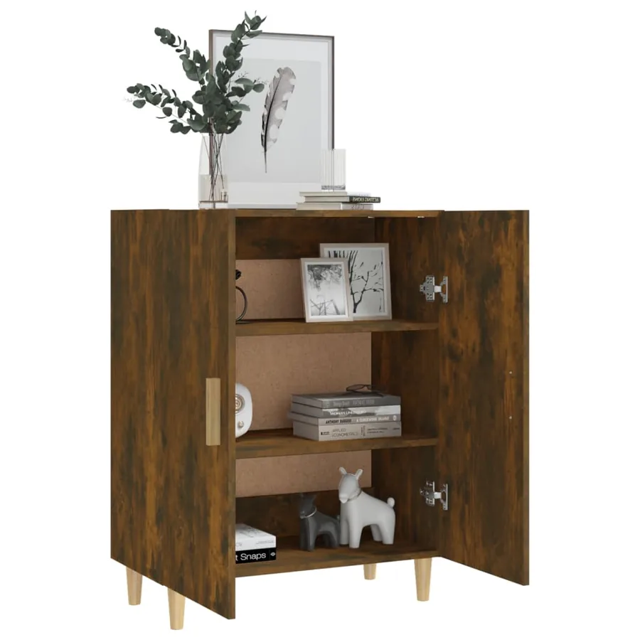Buffet Chêne fumé 70x34x90 cm Bois d'ingénierie - 7