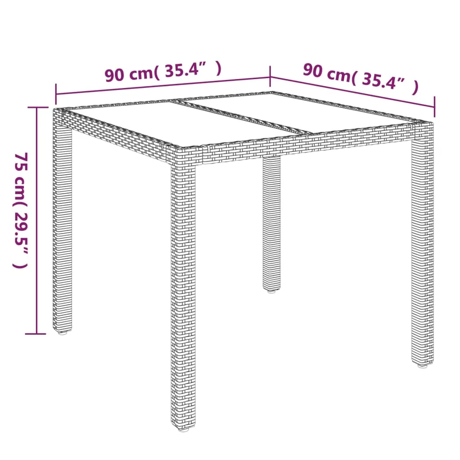 Ensemble à manger de jardin avec coussins 3 pcs Noir - 11
