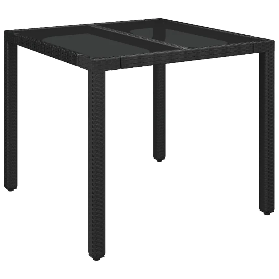 Ensemble à manger de jardin avec coussins 3 pcs Noir - 8