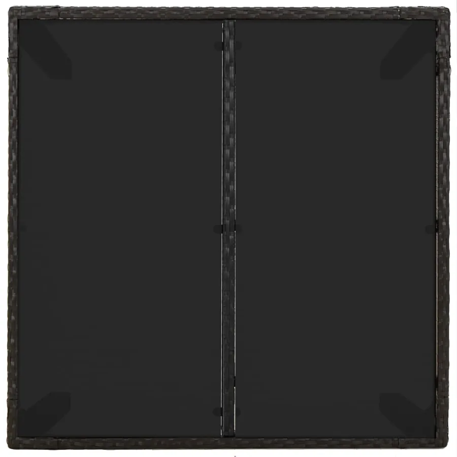 Ensemble à manger de jardin avec coussins 3 pcs Noir - 9