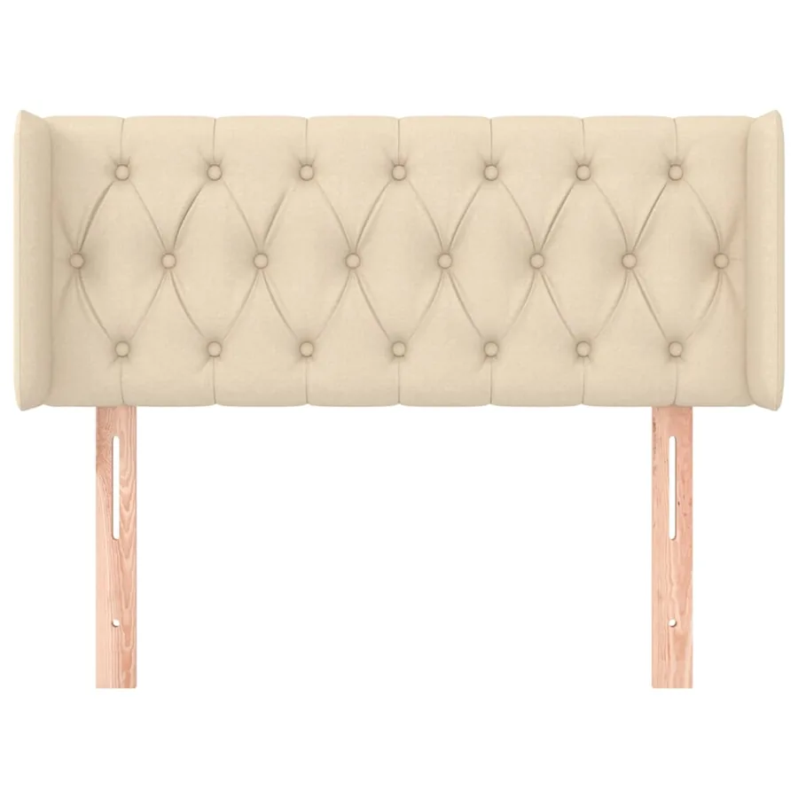 Tête de lit avec oreilles Crème 103x16x78/88 cm Tissu - 3