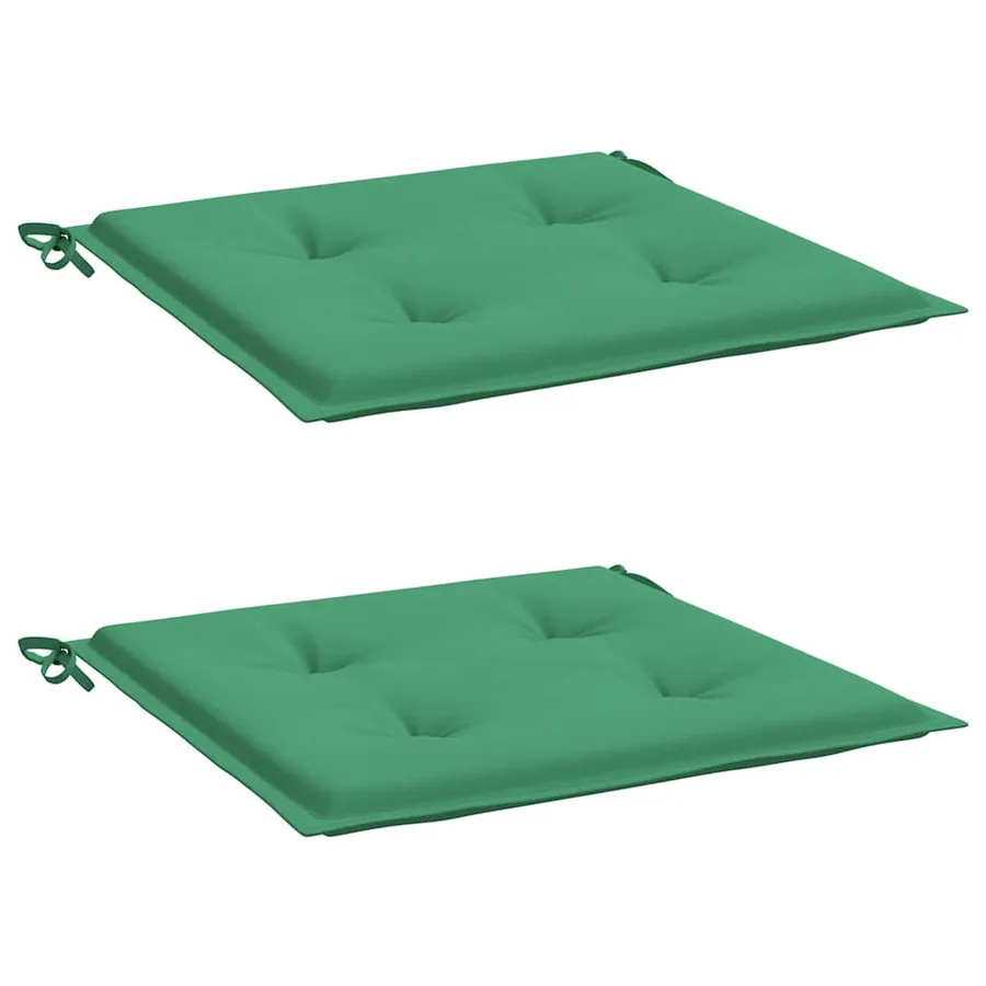 Coussins de chaise jardin lot de 2 vert 40x40x4 cm tissu oxford - 3