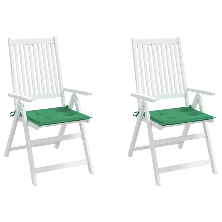Coussins de chaise jardin lot de 2 vert 40x40x4 cm tissu oxford - 4