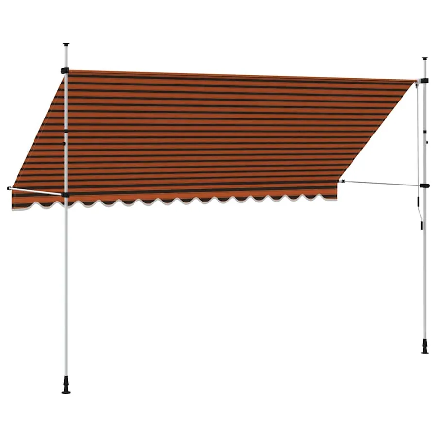 Auvent manuel rétractable 400 cm Orange et marron - 4