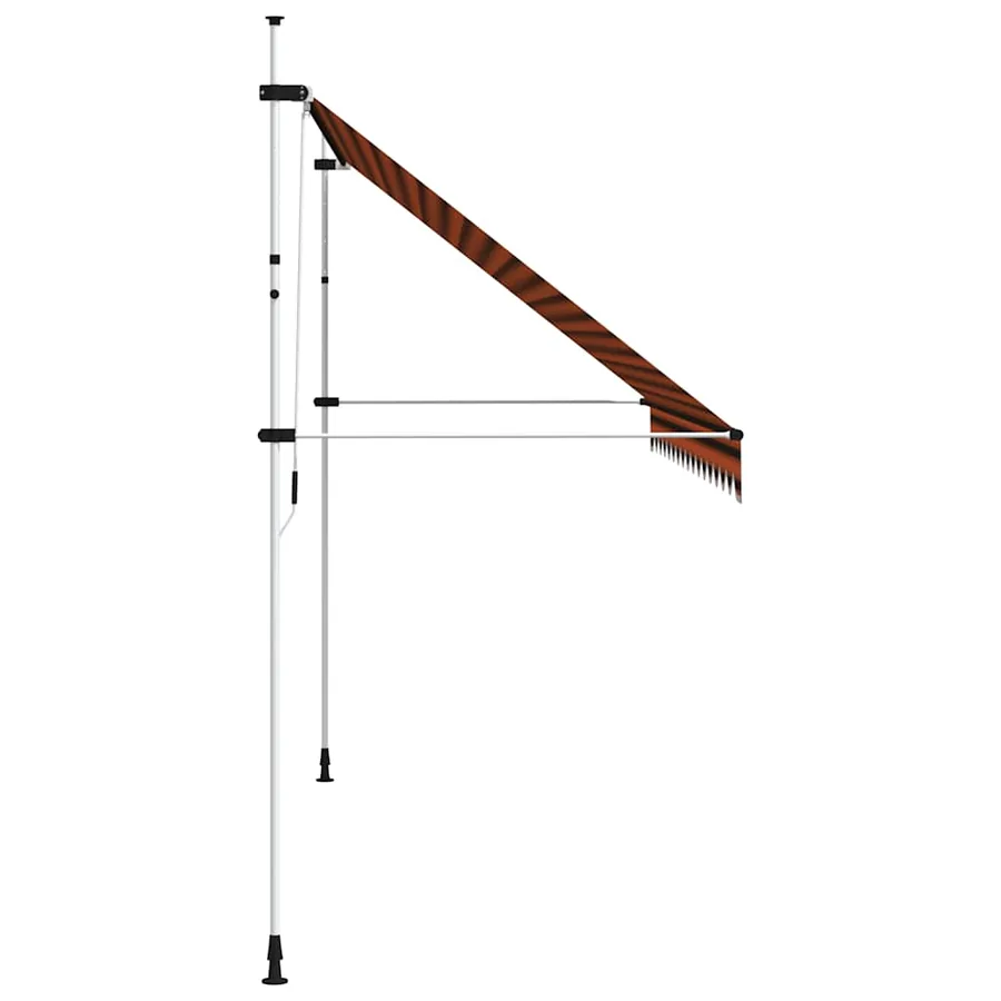 Auvent manuel rétractable 400 cm Orange et marron - 5