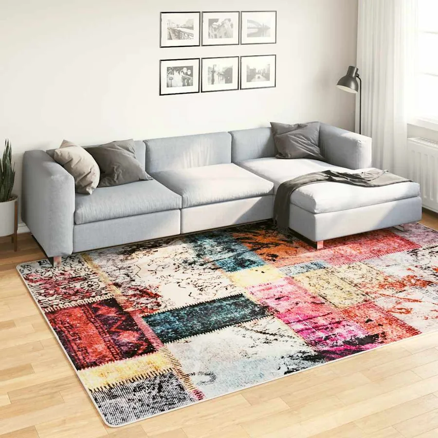 Tapis lavable Patchwork 190x300 cm multicolore