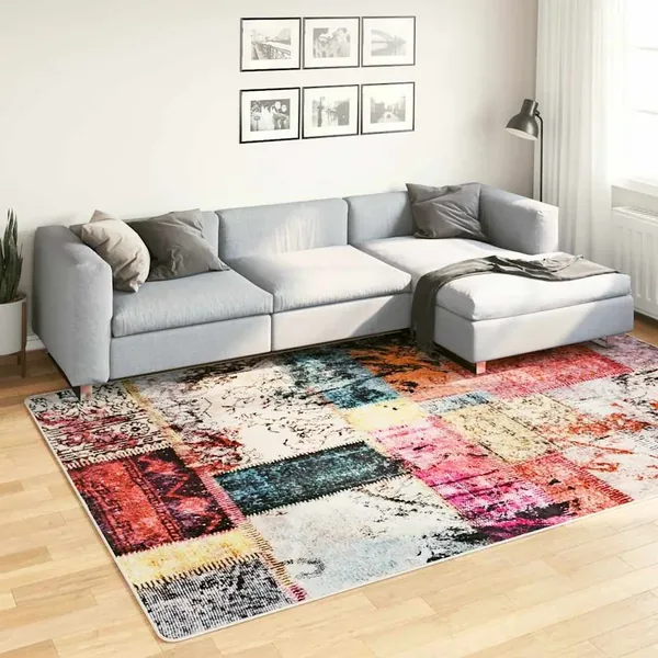 Tapis lavable Patchwork 190x300 cm multicolore