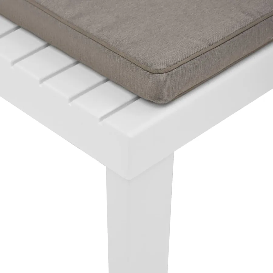 Salon de jardin 4 pcs avec coussins Plastique Blanc - 14