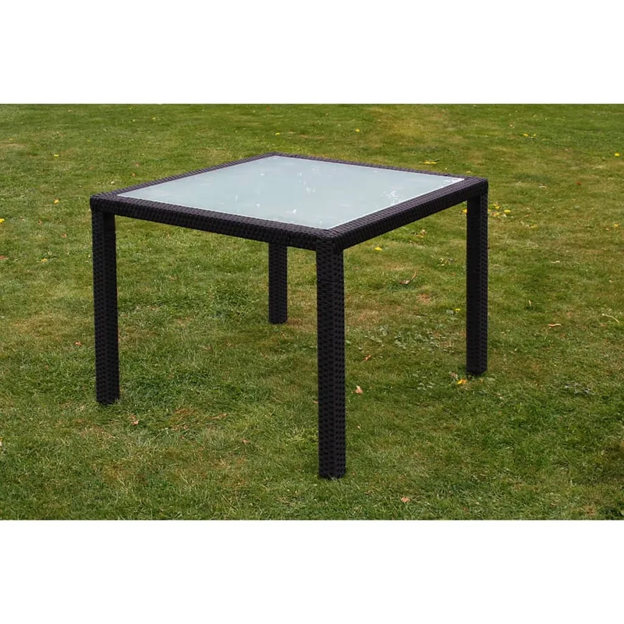Ensemble à manger d'extérieur 5pcs avec coussins Résine tressée - 5