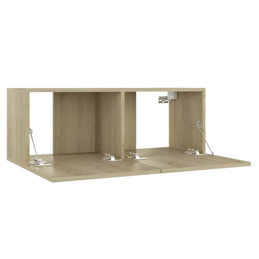 Meuble TV Chêne sonoma 80x30x30 cm Bois d’ingénierie - 5